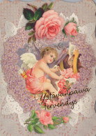 ANGE NOËL Vintage Carte Postale CPSM #PAJ133.A - Anges