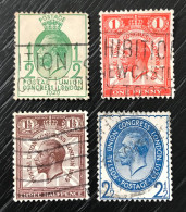 Lot De 4 Timbres Oblitérés Grande Bretagne 1929 - Oblitérés