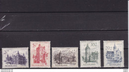Nederland 1951 Nvph Nr 568 - 572 , Mi Nr 570 - 574 MH * - Castillos