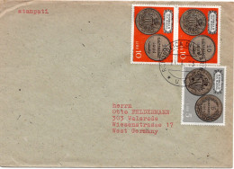 76618 - San Marino - 1973 - 2@10L Muenzen MiF A DrucksBf SAN MARINO -> Westdeutschland - Storia Postale