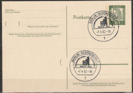 Berlin Ganzsache 1961 Mi.-Nr. P 51 Sonderstempel BERLIN-SCHÖNEBERG 7.4.62  ( PK 223 ) - Postkarten - Gebraucht