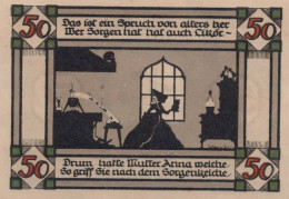 50 PFENNIG 1921 Stadt ANNABURG Saxony UNC DEUTSCHLAND Notgeld Banknote #PA069 - [11] Local Banknote Issues