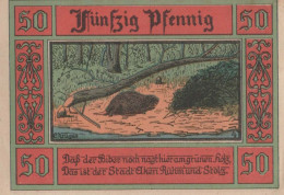 50 PFENNIG 1921 Stadt AKEN Saxony UNC DEUTSCHLAND Notgeld Banknote #PA008 - [11] Local Banknote Issues