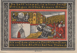 50 PFENNIG 1921 Stadt ETTLINGEN Baden DEUTSCHLAND Notgeld Banknote #PF714 - [11] Emissioni Locali