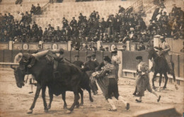 Carte Photo Vers 1900 Corrida Non Située - Corridas