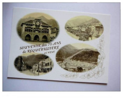 Cpa Roquebillière  - Souvenir Des 70 Ans - La Mairie, Rue Principale, Village + éboulement De 1926.- Limité 2000 Exemp - Roquebilliere