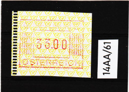 14AA/61  ÖSTERREICH 1983 AUTOMATENMARKEN 1. AUSGABE  33,00 SCHILLING   ** Postfrisch - Machine Labels [ATM]