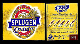 ITALIA ITALY - 2003 Etichetta Birra Beer Bière SPLUGEN Quinto - Birra