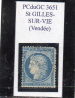 Vendée - N° 60C Obl PCduGC 3651 St Gilles-sur-Vie - 1871-1875 Cérès
