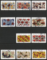 France 2019 - Mi 7226/37 - YT Ad 1657/68 ( African-Inspired Textiles ) Cachets Ronds - Used Stamps