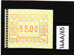 14AA/65  ÖSTERREICH 1983 AUTOMATENMARKEN 1. AUSGABE  35,00 SCHILLING   ** Postfrisch - Viñetas De Franqueo [ATM]