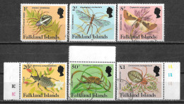 1984 FALKLAND ISLANDS 6 USED STAMPS (Michel # 391II,397,400,402,403) CV €15.60 - Falklandeilanden