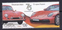 SERBIA 2023,FRIENDS OF SERBIA,75 YEARS OF PORSCHE, CAR,MNH - Serbien