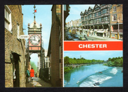 Angleterre - CHESTER - Multi Vues - Bridge Street Rows, The Clock, River Dee ( Postée En 1993) Antiquités - Chester