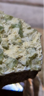 Minerale@Fluorite Cubica Verde Gilbelbach Fiesch Vallese Svizzera Scolecite Raro - Mineralien