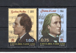 2011 VATICANO SET MNH ** Franz Liszt & Gustav Mahler - Neufs