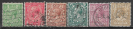 1924 GREAT BRITAIN Set Of 6 Used Stamps (Scott # 187-189,193,195,200) CV $11.30 - Oblitérés