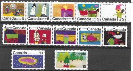 CANADA - 1970 - NATALE - SERIE 12VALORI - MNH** (YVERT 439\50 - MICHEL 462\73) - Ungebraucht