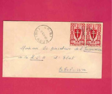 Lettre De 1948 Pour Le Cameroun - YT N° 256 En Paire - Série De Londres - Covers & Documents