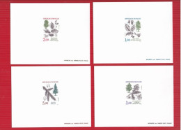 France 1985, Cat. Yvert N° 2384/87 : Arbres. - Luxury Proofs