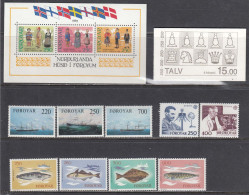 Faroe Islands 1983 - Full Year  (9 Stamps+1 S/Sh+1 Booklet), MNH** - Islas Faeroes