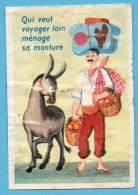 ÉTIQUETTE DE BOITE D'ALLUMETTES - PROVERBES - QUI VEUT VOYAGER LOIN MÉNAGE SA MONTURE - Matchbox Labels