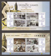 St Vincent Grenadines - SUMMER OLYMPICS LONDON 1948 - Set 2 Of 2 MNH Sheets - Estate 1948: Londra