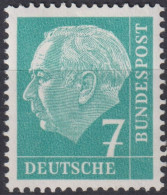 1954 BRD ** Mi:DE 181xWv, Sn:DE 706, Yt:DE 65A, Sg:DE 1107, AFA:DE 1144, Un:DE 65A, Professor Dr. Heuss - Unused Stamps