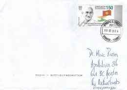 Kyrgyzstan 2024 Bishkek Mahatma Gandhi Flags Cover - Mahatma Gandhi