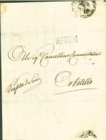 Départements Conquis 114 Ombrone Marque Siena 1808 Préfecture De La Sienne Cachet + Signature Ange Gandolfo Préfet - 1792-1815: Veroverde Departementen
