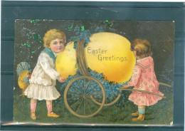 Relief - Gaufrée - Embossed - Prage - Poussins - Enfants - BE - Ostern