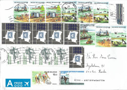 Belgium Belgie Belgique 2024 Brussels Fishing Beach Stamps On Stamps Printing Press Cycling Train Cover - Briefe U. Dokumente