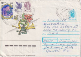 Ganzsachen Brief  "Posthorn"  Leningrad - Hamburg        1991 - Briefe U. Dokumente