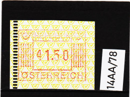 14AA/78  ÖSTERREICH 1983 AUTOMATENMARKEN 1. AUSGABE  41,50 SCHILLING   ** Postfrisch - Automatenmarken [ATM]