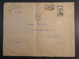 DM 21 AEF GABON BELLE  LETTRE RECO 1931 LIBREVILLE A BORDEAUX FRANCE  + AFF. INTERESSANT+ - Brieven En Documenten