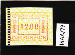 14AA/79  ÖSTERREICH 1983 AUTOMATENMARKEN 1. AUSGABE  42,00 SCHILLING   ** Postfrisch - Automatenmarken [ATM]