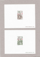 France 1978, Cat. Yvert N°2024/25 : Au Profit De La Croix Rouge, Fables De La Fontaine. - Luxury Proofs