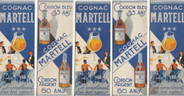 5 Marques Pages  " Cognac MARTELL " - Marque-Pages