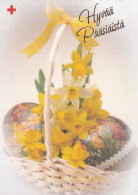 Postal Stationery - Easter Flowers - Daffodils In The Basket - Eggs - Red Cross 1995 - Suomi Finland - Postage Paid - Interi Postali