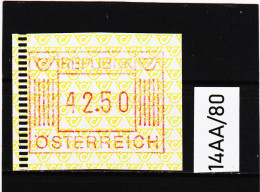 14AA/80  ÖSTERREICH 1983 AUTOMATENMARKEN 1. AUSGABE  42,50 SCHILLING   ** Postfrisch - Timbres De Distributeurs [ATM]