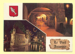 74. ANNECY – Le Viel Annessy – 2 Vues De Nuit – Blason – Parchemin  - Annecy-le-Vieux