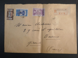 DM 21 AEF GABON BELLE  LETTRE  RECO  1931 LIBREVILLE A BORDEAUX FRANCE+N°122 EXPO   + AFF. INTERESSANT+ - Cartas & Documentos