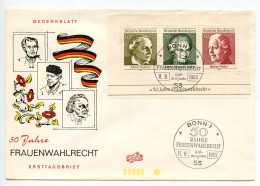 Germany, West 1969 FDC Scott 1007 S/S Universal Women's Suffrage 50th Anniversary - 1961-1970