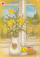 Postal Stationery - Easter Flowers - Daffodils - Willows - Eggs - Red Cross 2003 - Suomi Finland - Postage Paid - Postal Stationery