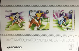 Brazil 1982 World Cup Minisheet MNH - Unused Stamps