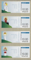 Faróe Island  2019, Lighthouses, Self Adhesive. Michel 45-48 MNH - Lighthouses