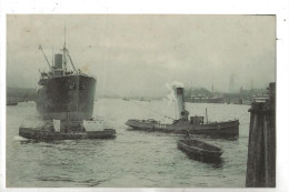 Hambourg (Allemagne, Hamburg) : Le Remorqueur " Bravo " Et Navire Bateau "Kl Grasbroook" Dans Le Port En 1905 (animé) PF - Harburg