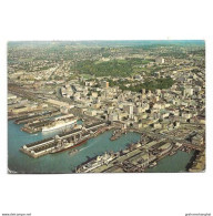 Postcard New Zealand Auckland Aerial View Harbour Port Ships Wharves Shipping Posted 1973 - New Zealand