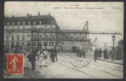 CPA Métro Construction Du Métropolitain Paris Circulé - Subway