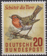 1957 BRD ** Mi:DE 275, Sn:DE 774, Yt:DE 147, Sg:DE 1194, AFA:DE 1238, Un:DE 147, Rotkehlchen - Ungebraucht